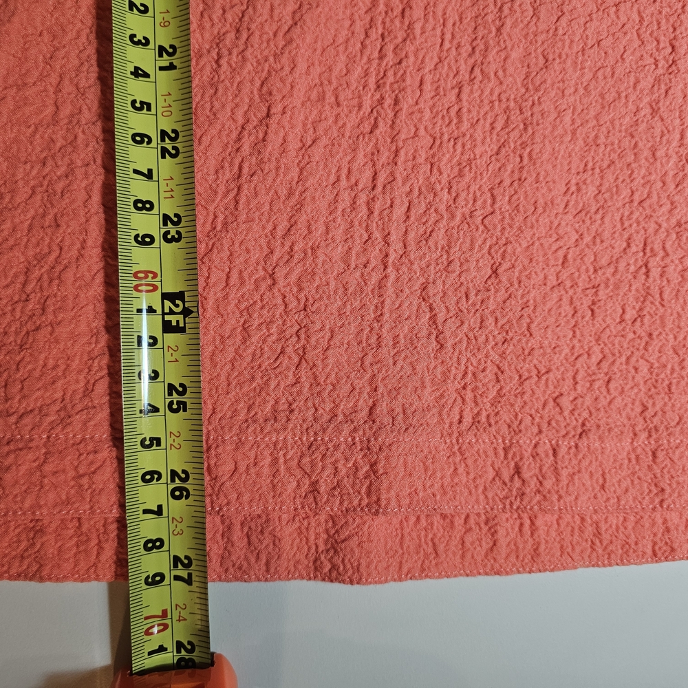 Multiples Vibrant Orange Textured Button Down Shi… - image 5